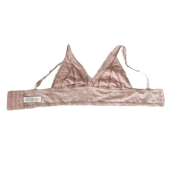 DORINA Woman's Sz S Dusty Pink Lace V Neck Bralette - Picture 6 of 7